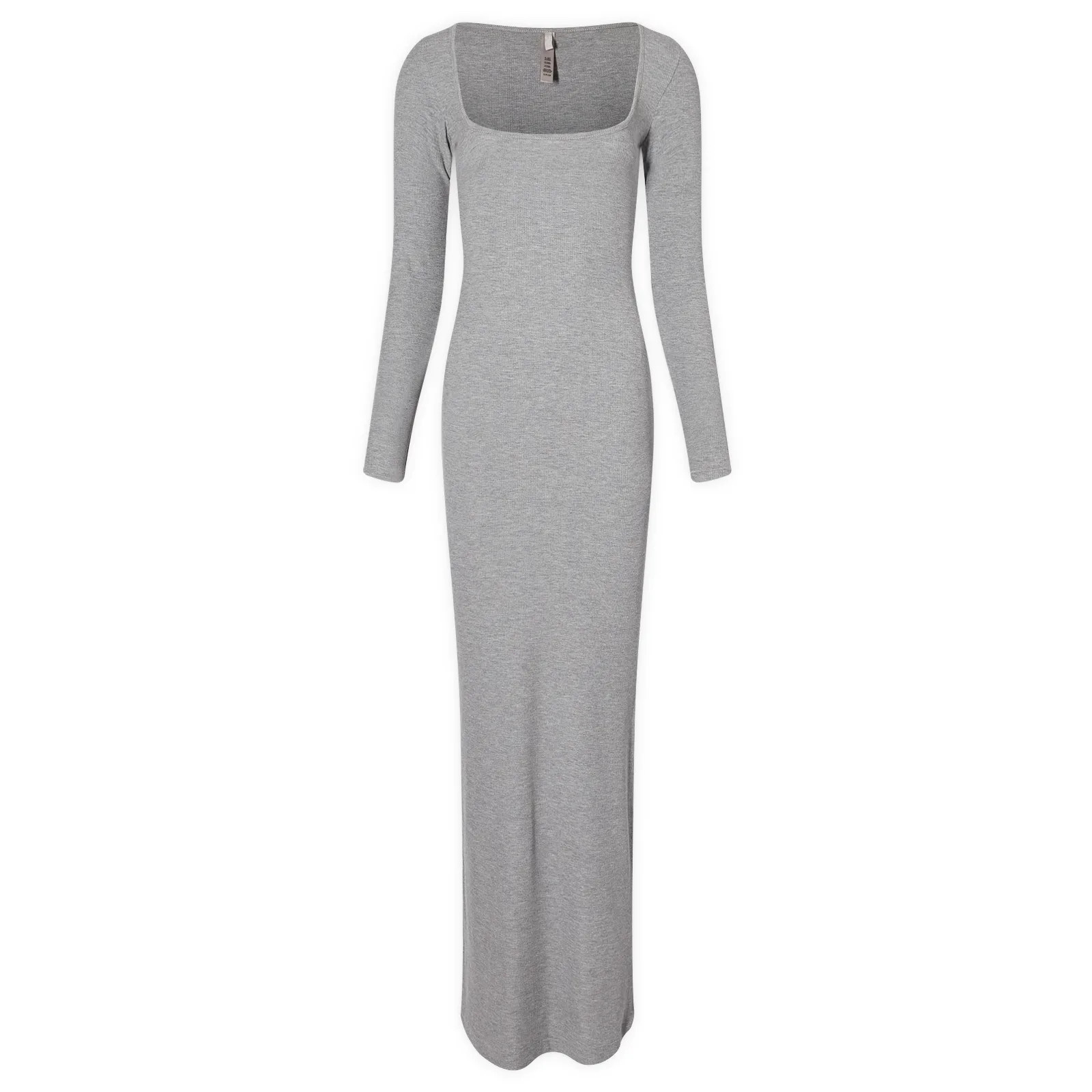 SKIMS Women's Soft Lounge Long Sleeve Dress in Heather Grey, Size X-Large | END. Clothing