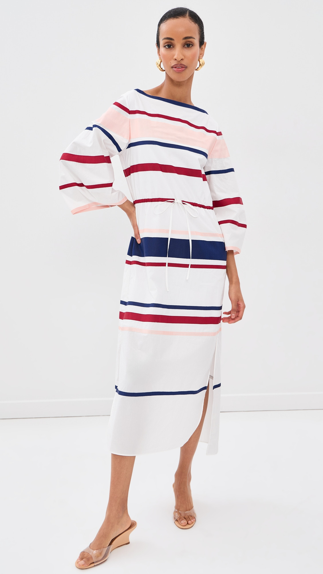 Rosie Assoulin Ribbon Caftan Dress White Multi M | Shopbop