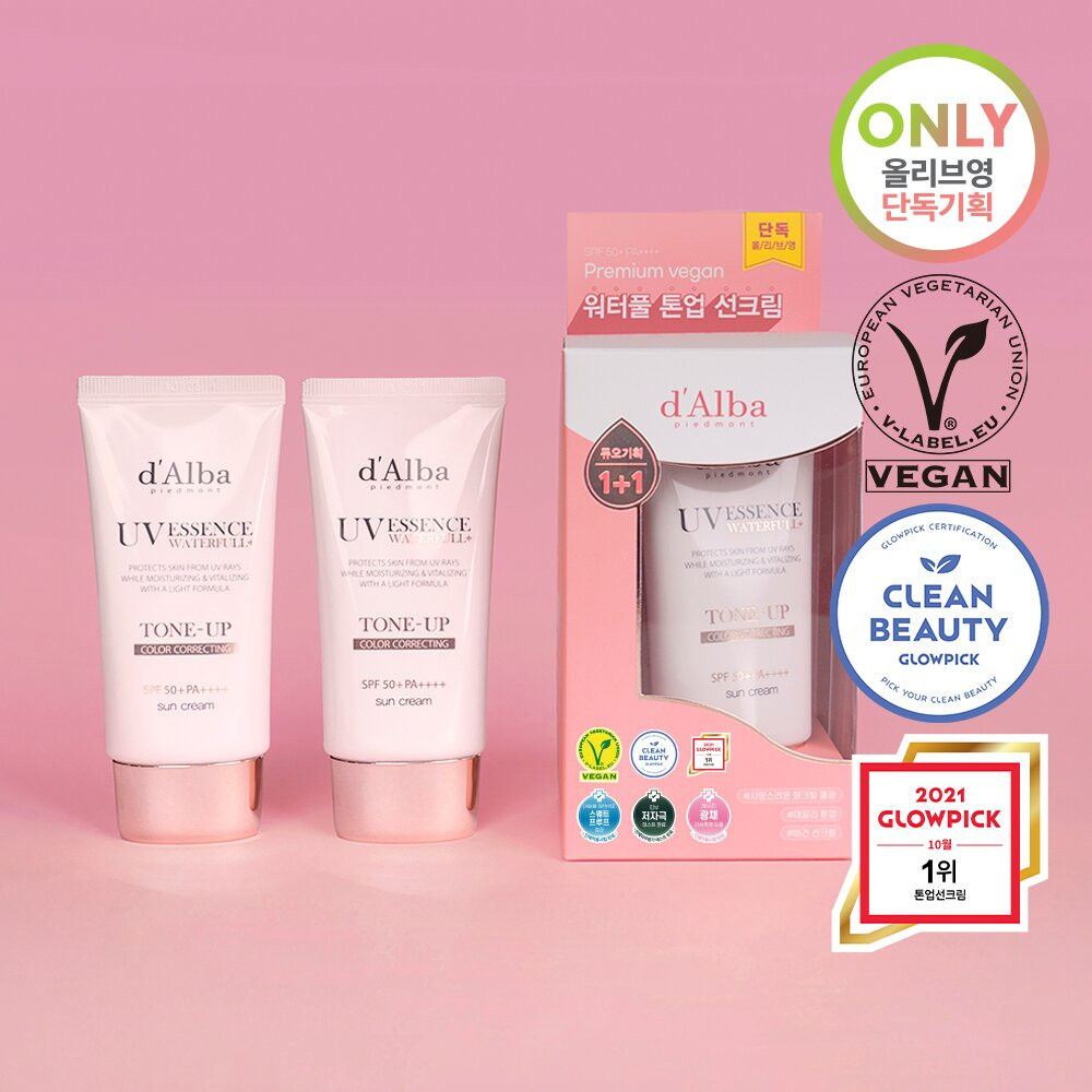 d'Alba Waterfull Tone-Up Sun Cream Duo Set (50mL+50mL) | Olive Young Global