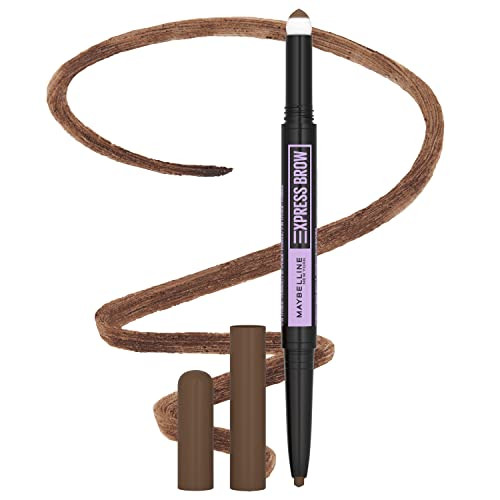 Maybelline Express Brow 2-In-1 Pencil and Powder Eyebrow Makeup, Medium Brown, 1 Count | Amazon (US)