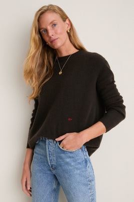 Espresso Cashmere Boyfriend Bodie Crewneck | Tuckernuck (US)