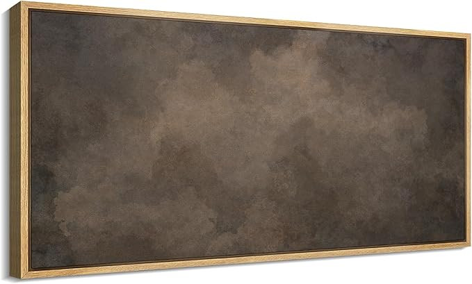 SIGNFORD Extra Large Framed Canvas Print Wall Art Cloudy Brown Watercolor Abstract Neutral Tone I... | Amazon (US)