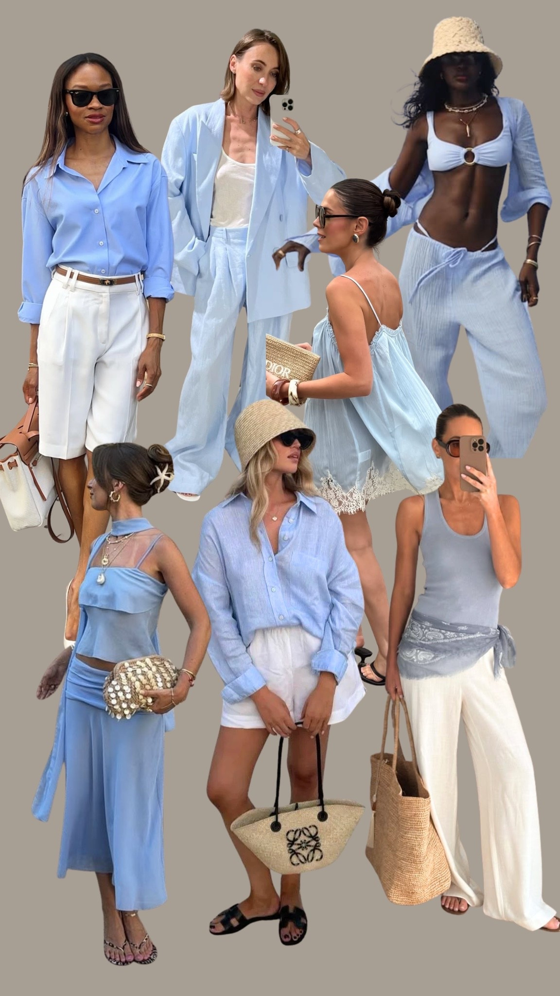 Powder blue for summer 🩵 

Effortless style, white linen trousers, blue linen shirt, Bermuda shorts, holiday outfit

#LTKsummer