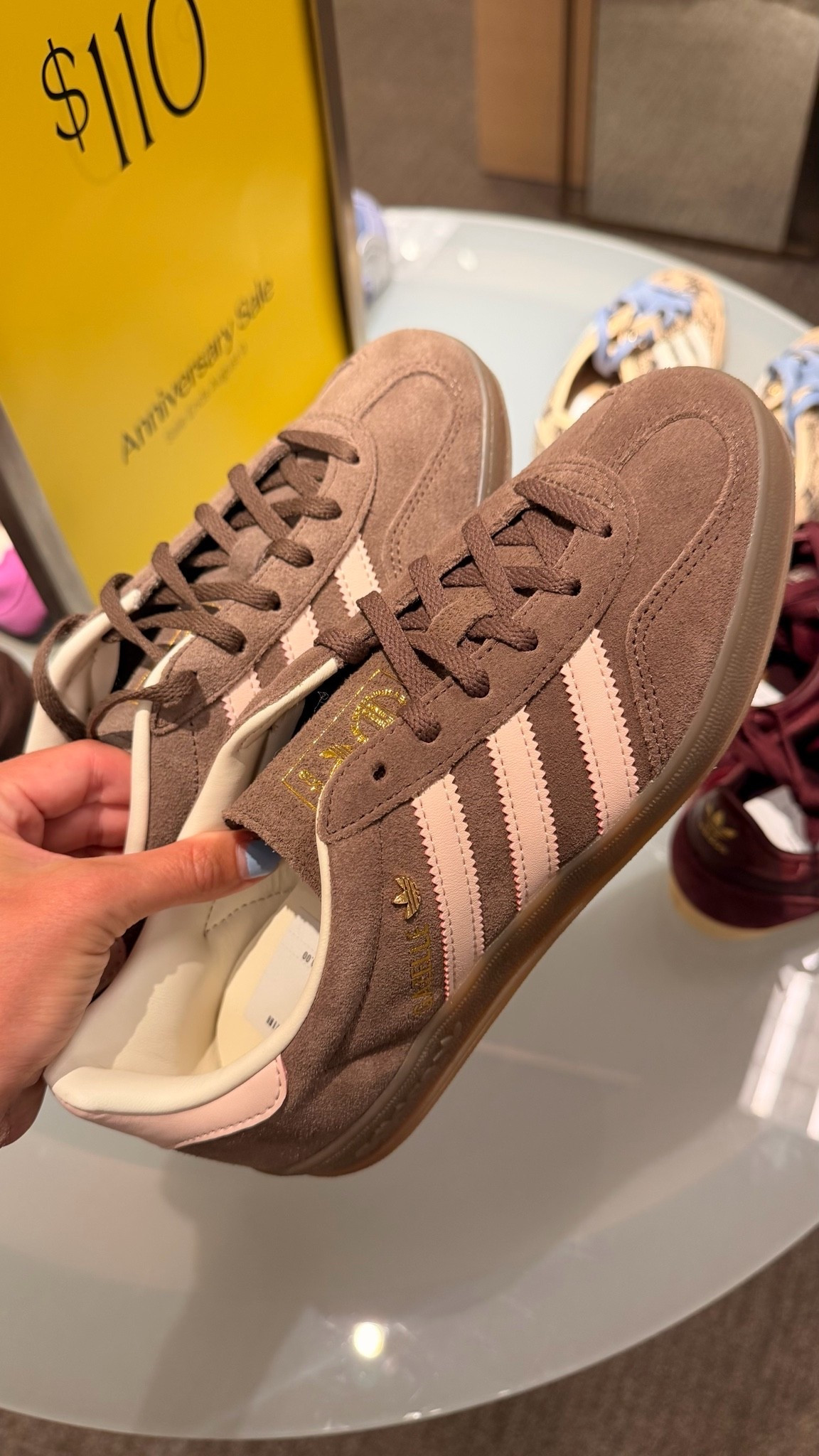 These Adidas gazelle sneakers are so cute in person!! I love the brown with the pink and think these will be such a cute sneaker to wear this fall!! ￼ Get them now while they are on sale during the Nordstrom anniversary sale! Nsale ￼

#LTKootd #LTKActive #LTKSaleAlert