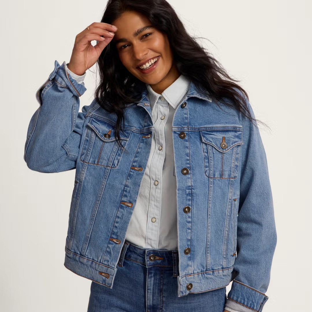 Women's Denim Trucker Jacket | Tecovas