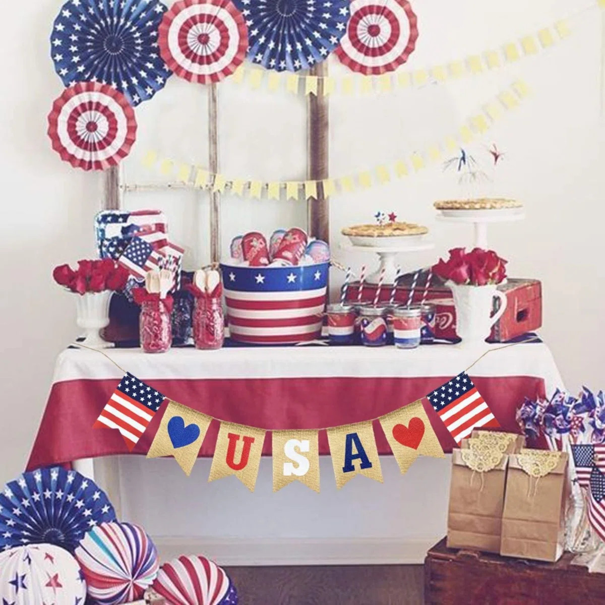 8.2Ft, USA 4Th Of July Banner For Patriotic Theme Parties Decorations | Wayfair North America