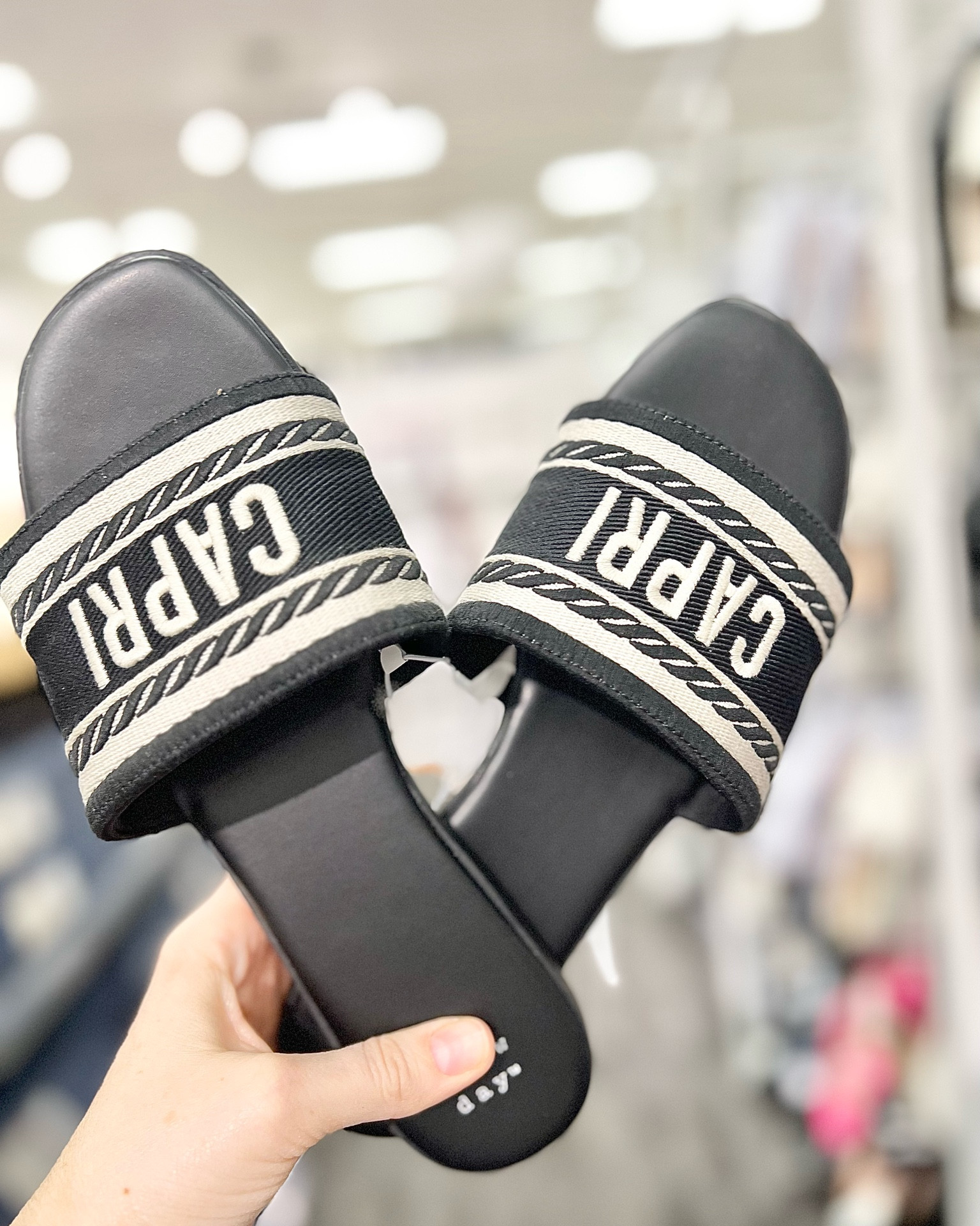 A new day sandal slides! Get your resort ready wardrobe now! Some select stores have the matching beach bag to go with them! Available in 2 colors!

Capri
St. Tropes
Sandals 
Slides
Shoes
Beach shoes
Resort shoes
Vacation wardrobe 

#ltkmostloved

#LTKstyletip #LTKshoecrush #LTKtravel