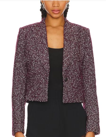 Great burgundy tweed jacket from rag & bone on sale. Style it over a dress for work or with a tee and jeans for casual day. Size down  

#LTKover40 #LTKworkwear #LTKsalealert