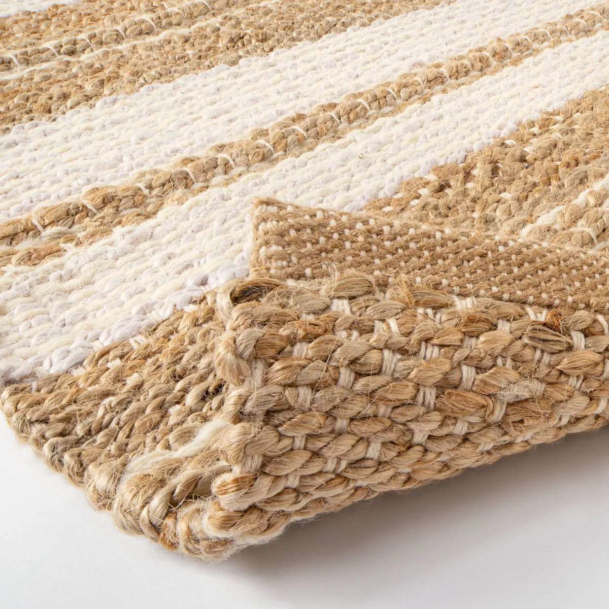 7'x10' Riverton Striped Jute/Wool Area Rug Tan - Threshold™ designed with Studio McGee: Handmad... | Target