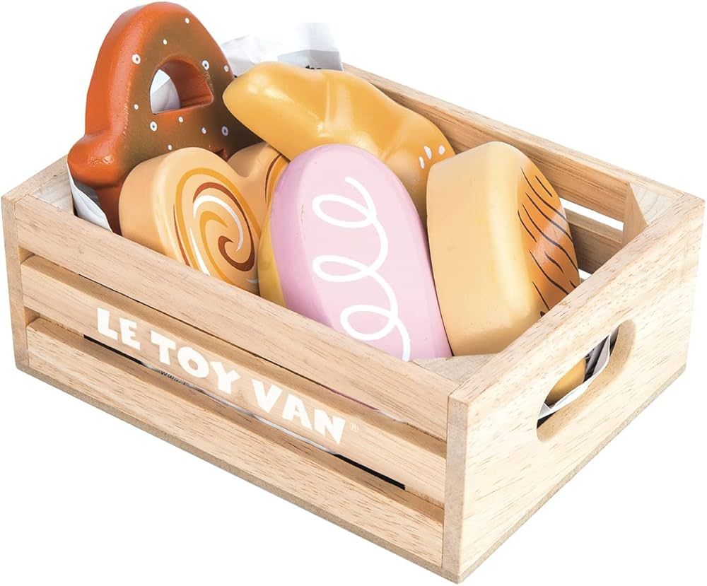 Le Toy Van - Educational Wooden Honeybee Market Baker's Basket Crate | Wood Play Food | Supermarket  | Amazon (US)