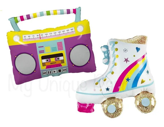 Boombox Balloon Skate Balloon Back to the 90s Decor Hip Hop Party Roller Skate | Etsy (US)