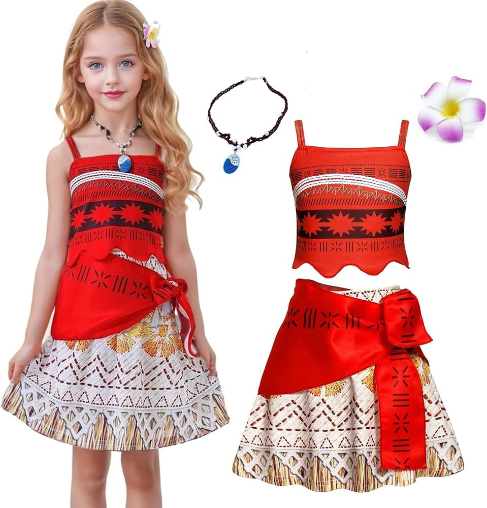 Yabijiojio Moana Costume Dress Up for Girls Princess Costume for Birthday Party Halloween Cosplay... | Amazon (CA)