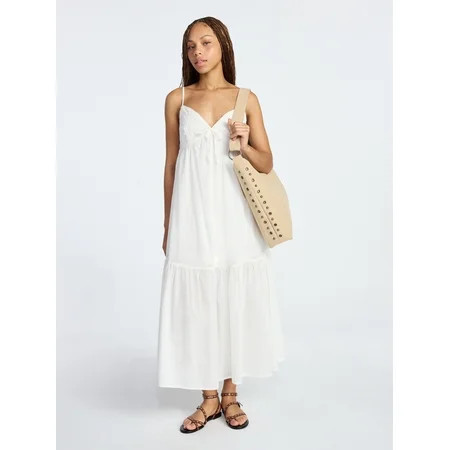 No Boundaries Eyelet Tiered Maxi Dress Women s XXS-XXL | Walmart (US)