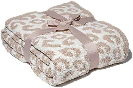 Amazon.com: Luxury Wild Leopard Throw Blanket - Super Soft Cozy Cable Knitted Throw Blanket, Plus... | Amazon (US)