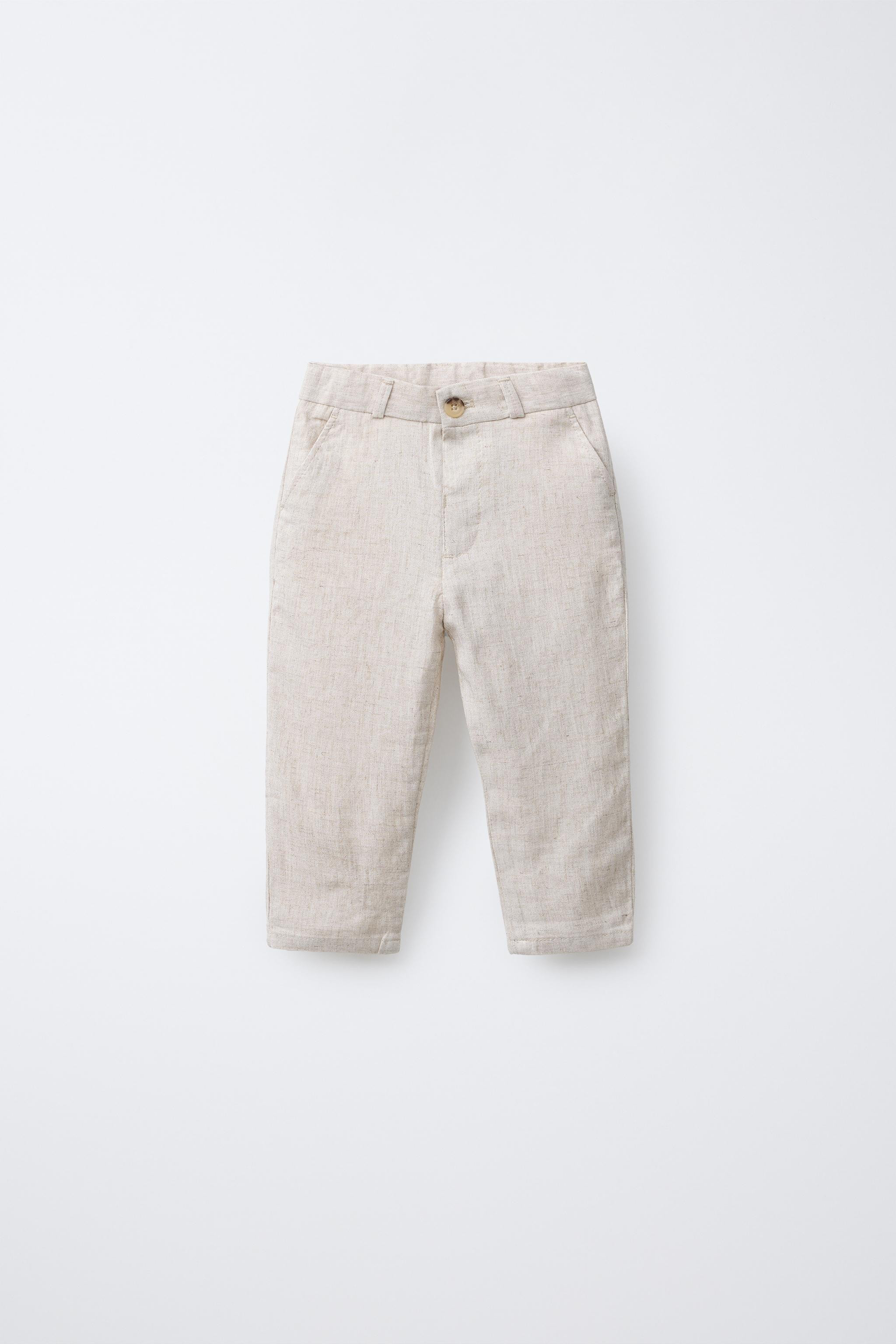LINEN BLEND SUIT PANTS | Zara US