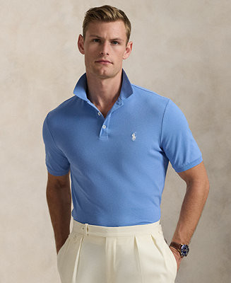 Men's Classic-Fit Stretch Mesh Polo Shirt | Macy's