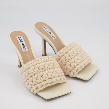 Cream Crochet Strap Heels | TK Maxx