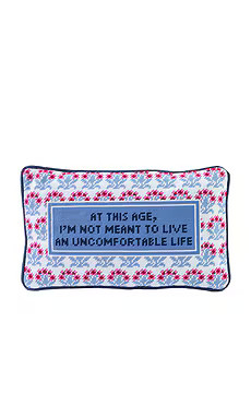 Furbish Studio Uncomfortable Life Needlepoint Pillow from Revolve.com | Revolve Clothing (Global)