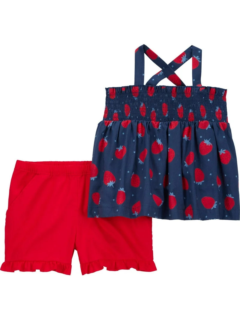 Carter's Child of Mine Baby and Toddler Girl Patriotic Outfit Sets, 2-Piece, Sizes 12M-5T | Walmart (US)