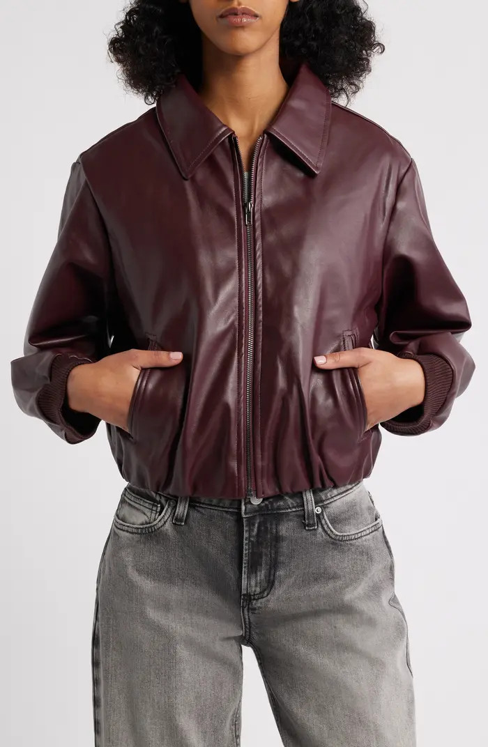 Faux Leather Bomber Jacket | Nordstrom