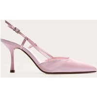 Wide Fit Baby Pink Satin Point Toe High Stiletto Court Heels | PrettyLittleThing UK
