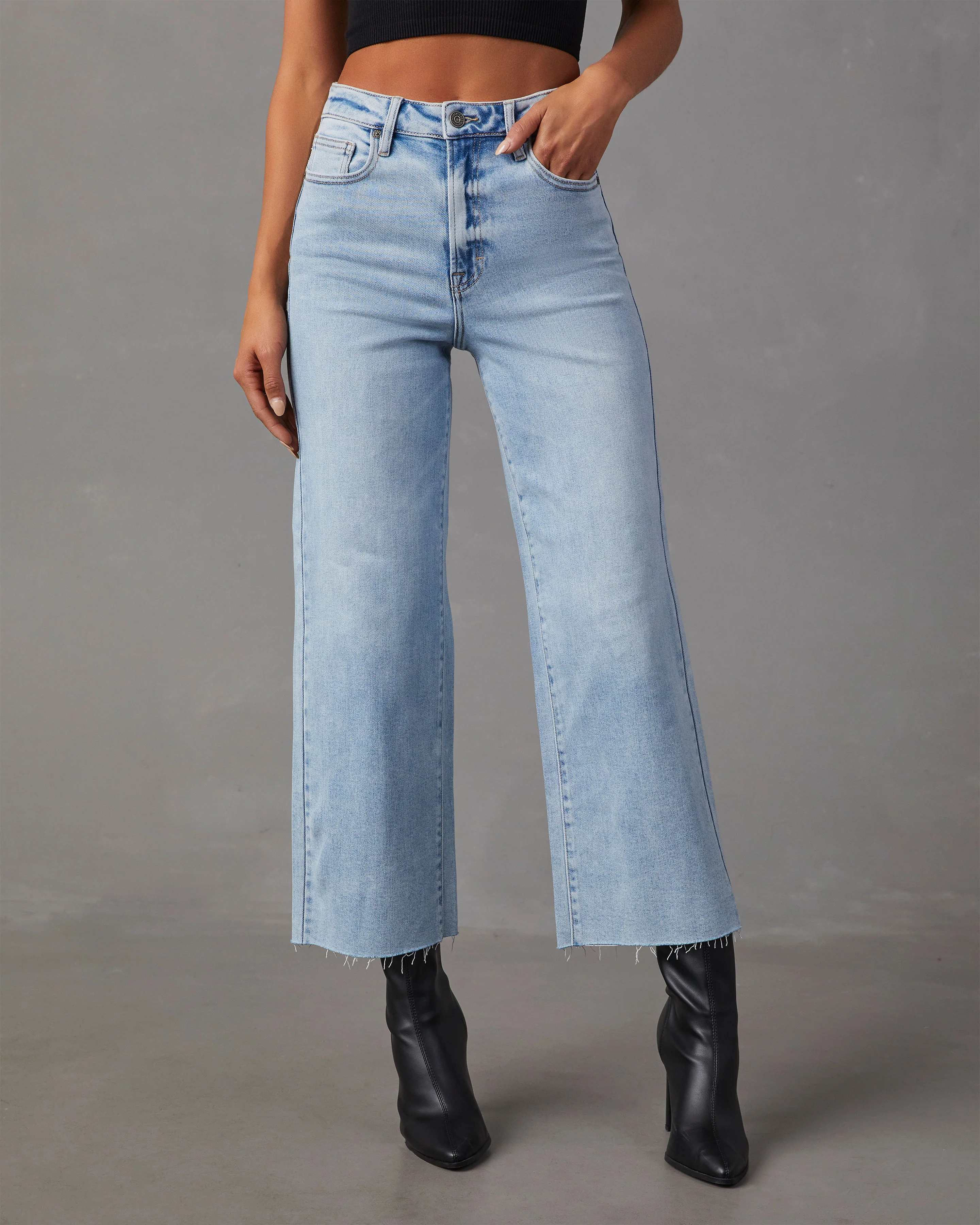 San Gabriel High Rise Wide Leg Jeans | VICI