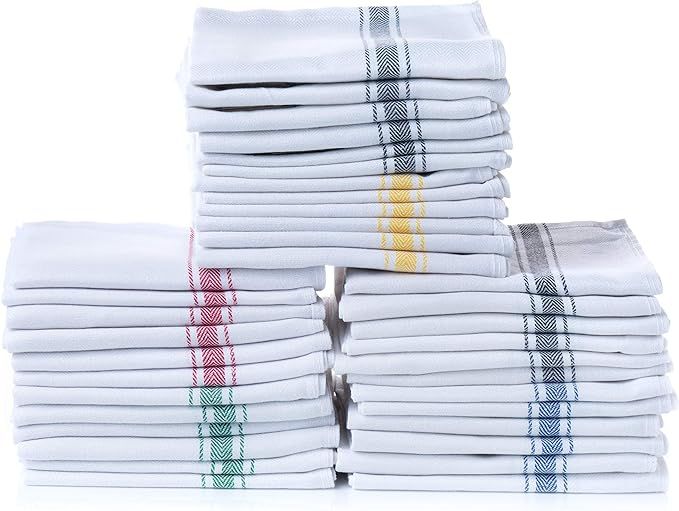 Simpli-Magic 79165 Kitchen Towels Pack of 18 Towels, 15" x 26", Herringbone Multi-Color | Amazon (US)