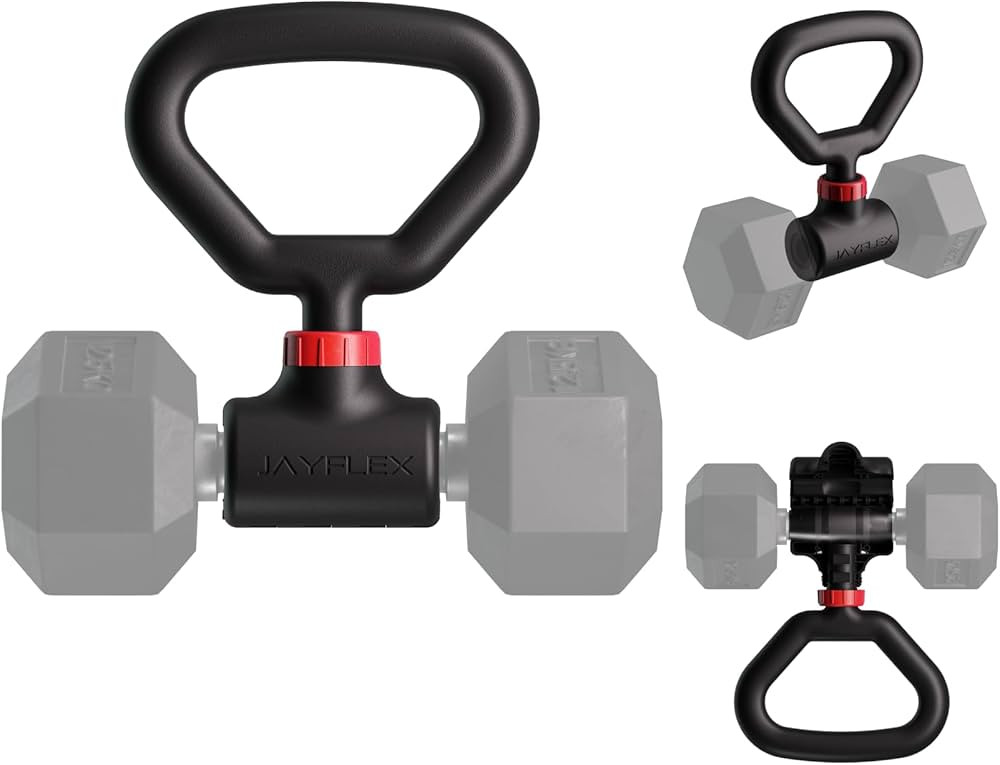 Jayflex Hyperbell Dumbbell Converter - Convert Dumbbells to Barbell Set and Kettlebell for Home F... | Amazon (US)
