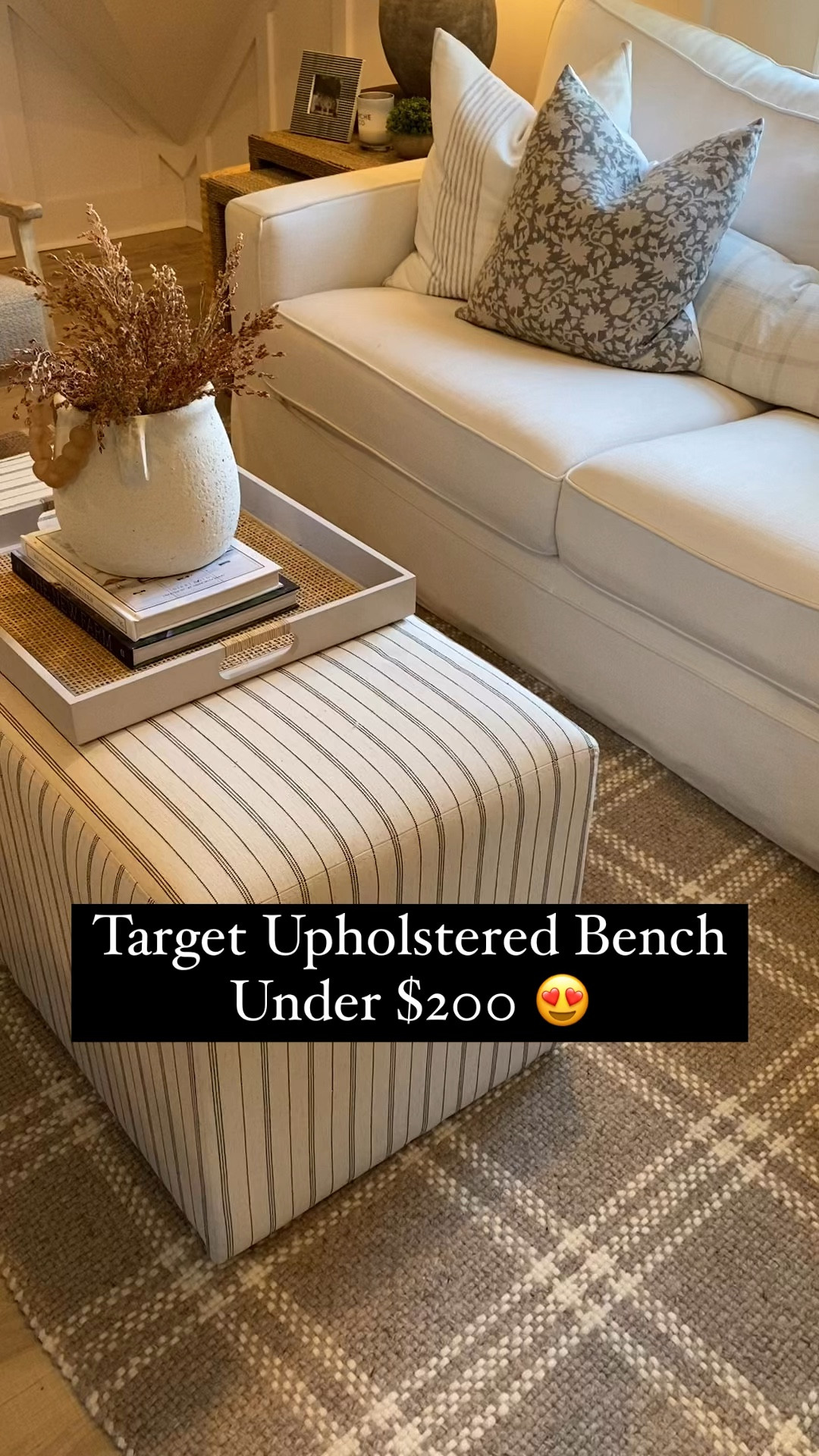 Target upholstered bench under $200 and great quality! Target home decor, target studio McGee 

#LTKStyleTip #LTKVideo #LTKHome