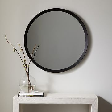 Thick Metal Round Wall Mirror - 30" | West Elm (US)