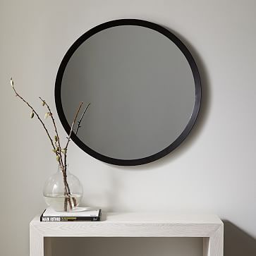 Thick Metal Round Wall Mirror - 30&quot; | West Elm (US)