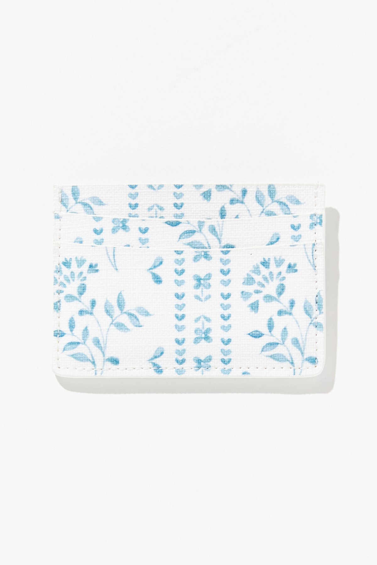 Card Case - Blue Floral Stripe | Dondolo