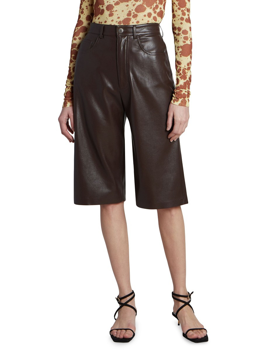 Nanushka Women's Nampeyo Faux Leather Shorts - Coffee - Size XS | Saks Fifth Avenue OFF 5TH