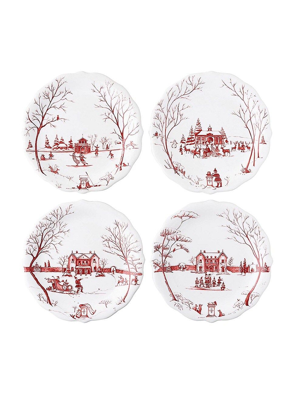 Country Estate Winter Frolic 4-Piece Party Plate Set | Saks Fifth Avenue