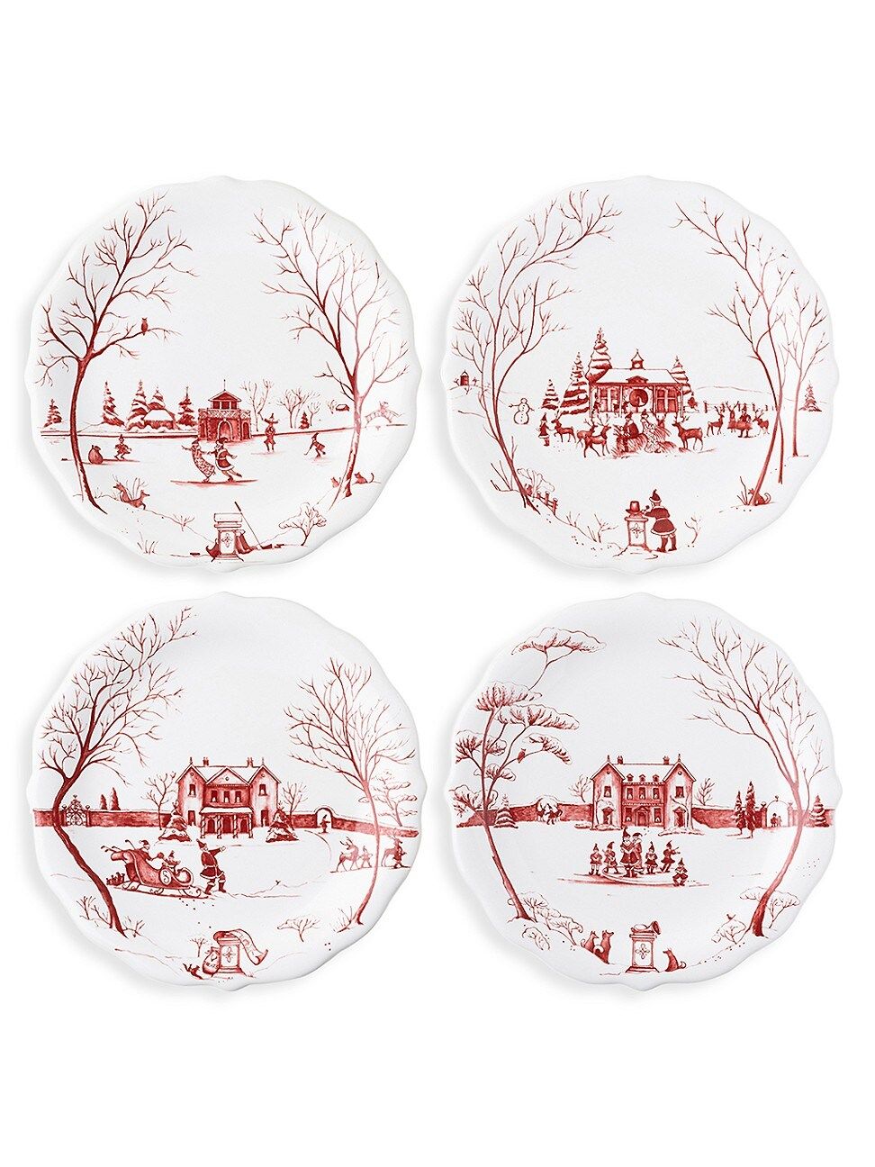 Country Estate Winter Frolic 4-Piece Party Plate Set | Saks Fifth Avenue