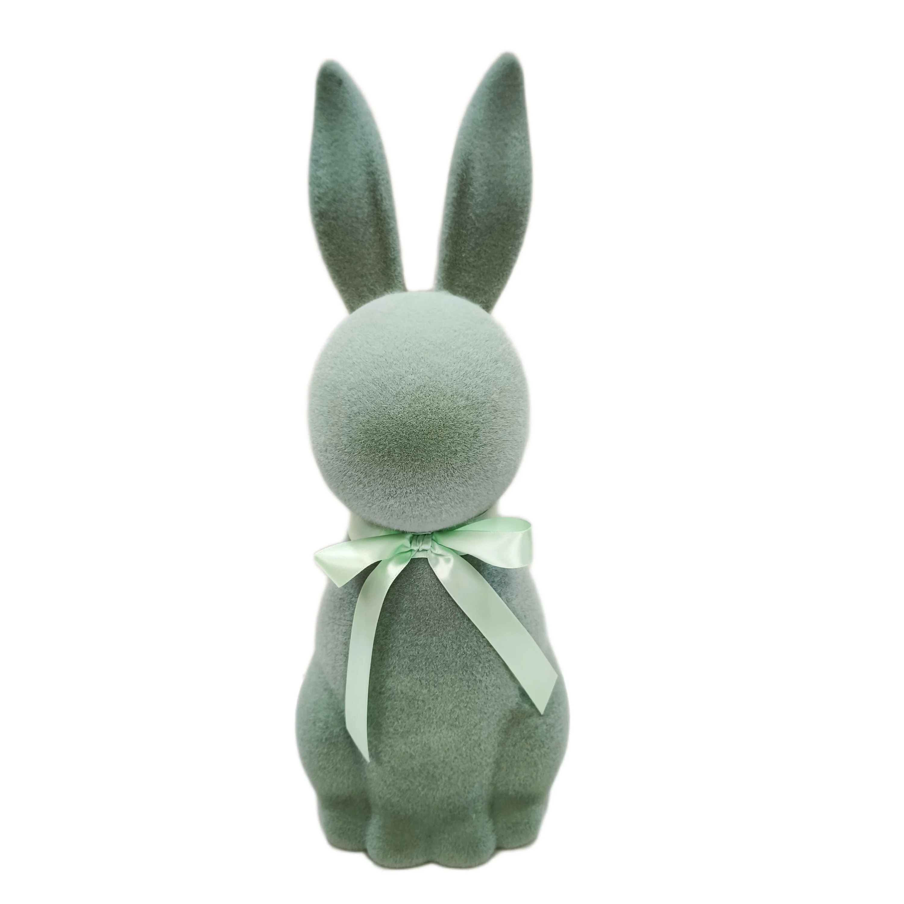 Flocked Bunny Tabletop Decoration, Green, 16", Easter by Way To Celebrate | Walmart (US)