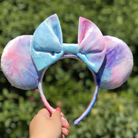 Cotton Candy Velvet Minnie Mouse Ears | Etsy (US)