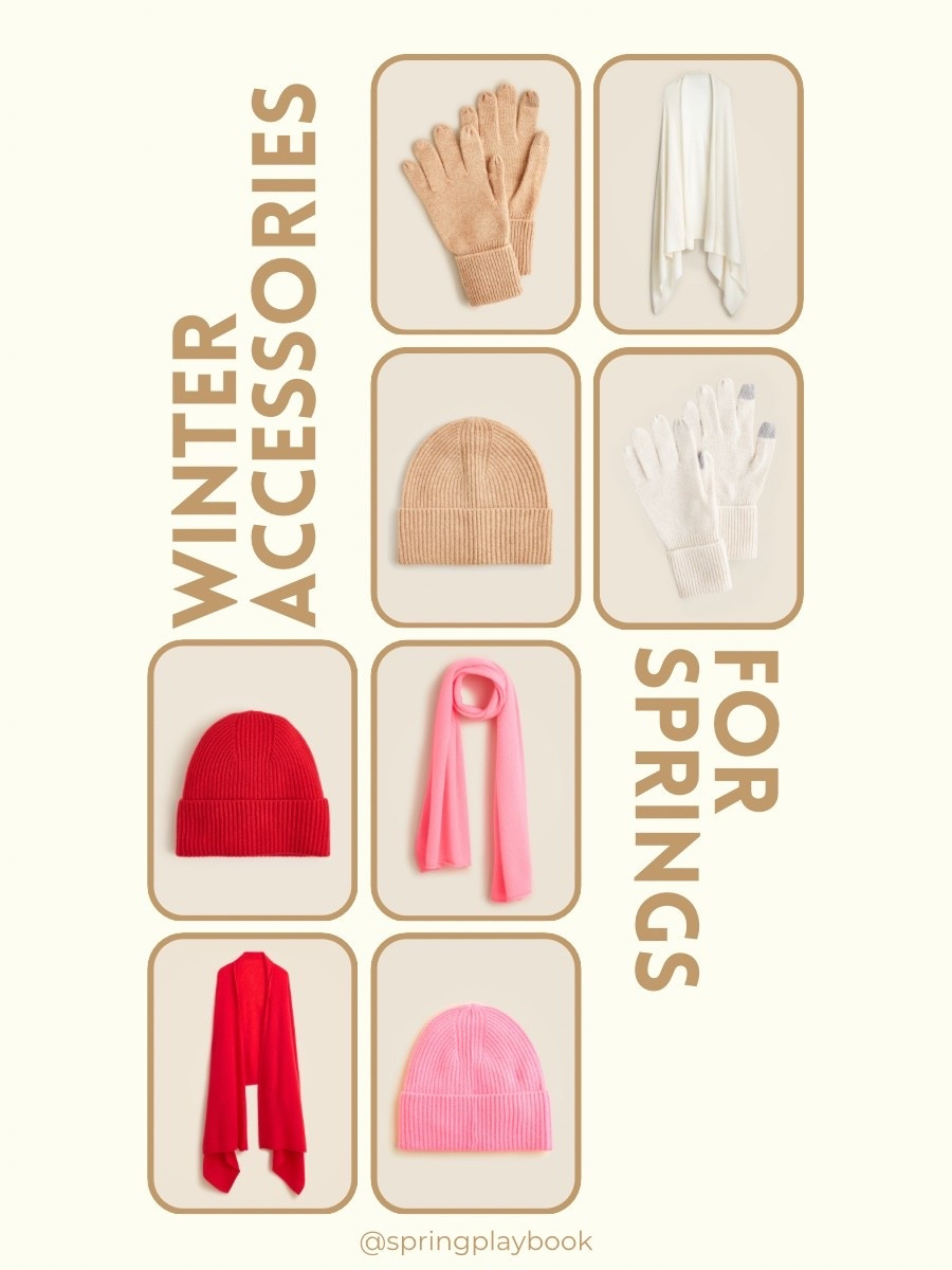 Winter and cold weather accessories for Springs. Hats, beanies, wraps, scarf, gloves. I have the ivory cashmere wrap and it’s my go to for travel, especially on a plane!

Red - Clear
Pink - Clear & Light

#createdcolorful #createdcolorfulspring #hocspring #tcispring #tcilightspring ##lightspring #warmspring #truespring #brightspring #clearspring #paintboxspring #bluespring

#LTKTravel #LTKSeasonal #LTKOver40