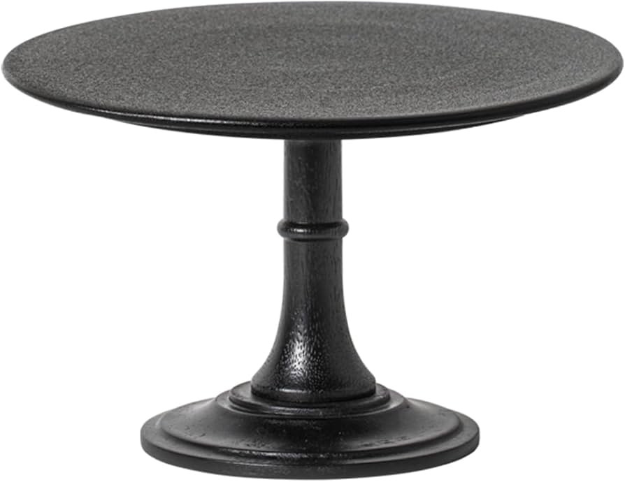 Kanwone 10-Inch Cake Stand, Ceramic Cake Plate with Acacia Wood Base, Round Wedding Cake Stand, B... | Amazon (US)