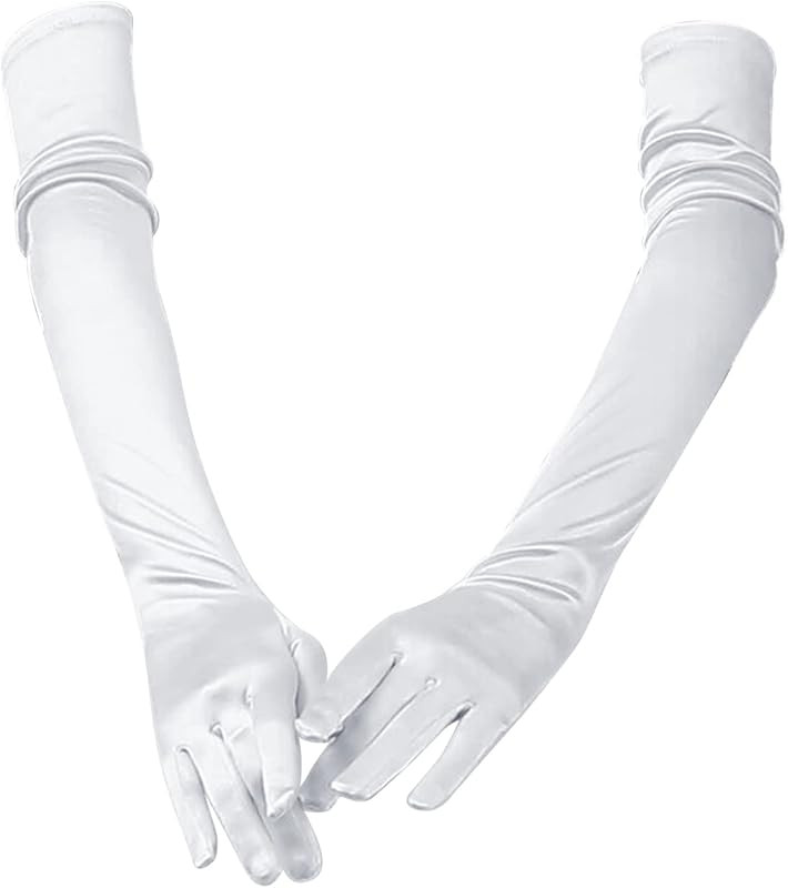 Andiker Women's Long Gloves, 1920s Satin Opera Festival Party Wedding Bridal Gloves | Amazon (DE)