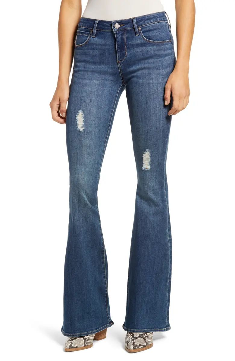 Faith Distressed Flare Jeans | Nordstrom