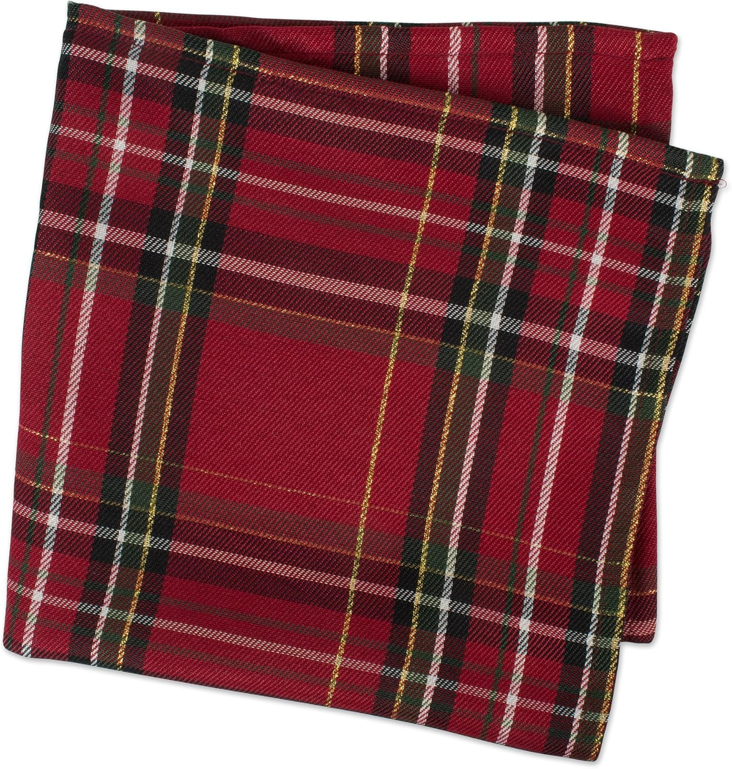 DII Holiday Dining Table & Kitchen Décor Metallic Fabric, Christmas Napkin Set, 20x20, Red Tarta... | Amazon (US)