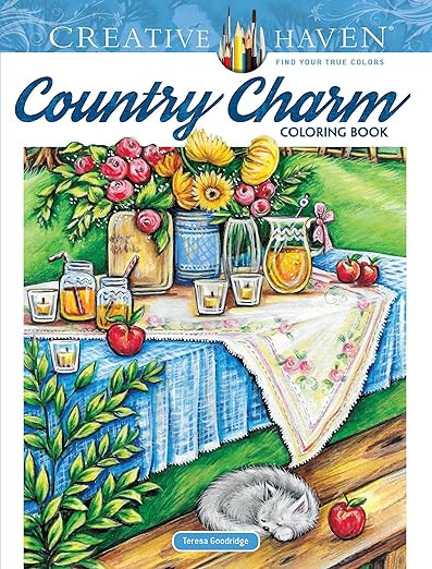 Creative Haven Country Charm Coloring Book (Adult Coloring Books: In The Country) | Amazon (US)