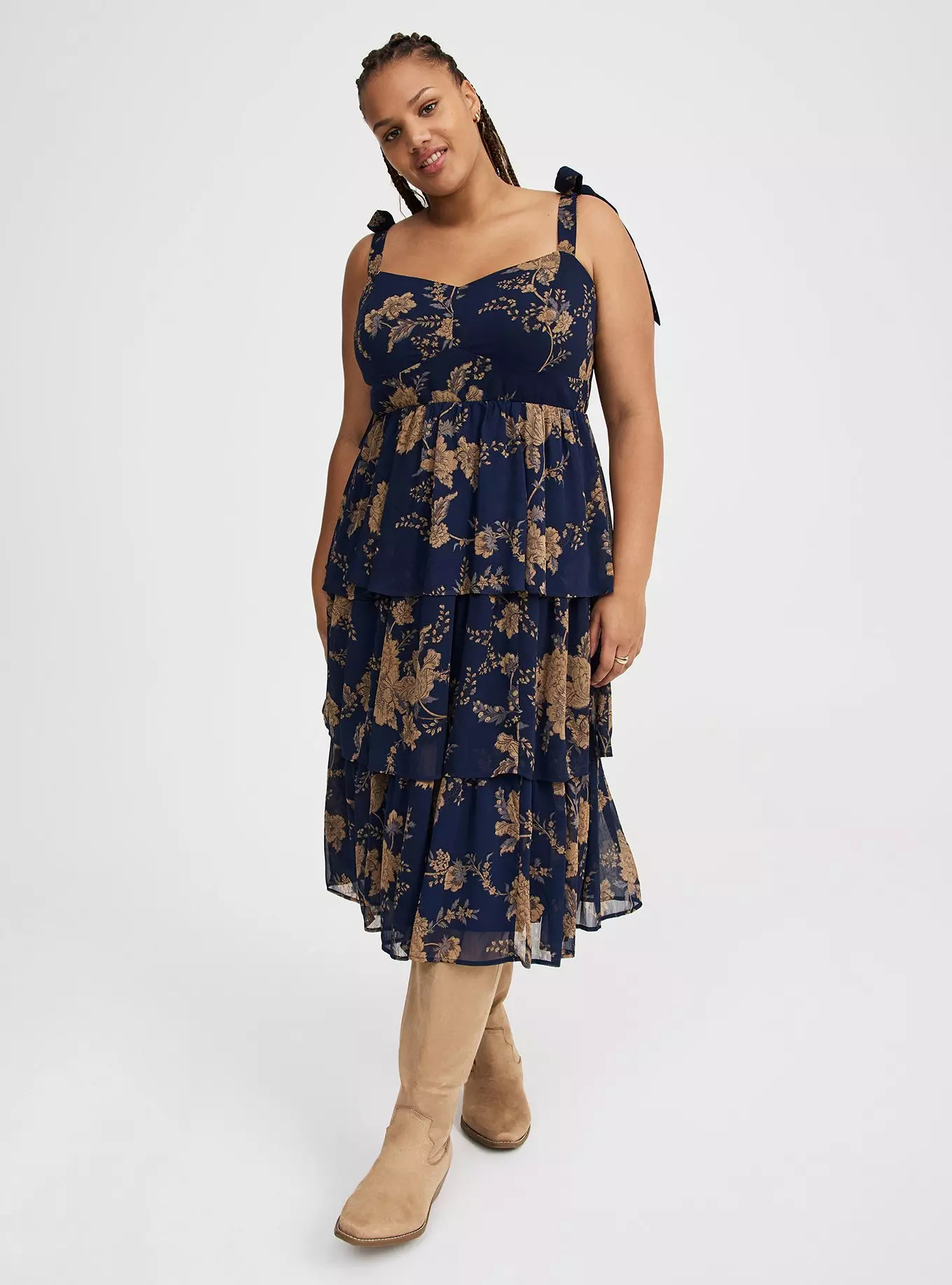 Sweetheart Tiered Midi Dress | Torrid (US & Canada)