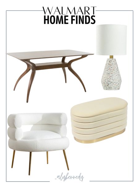 Walmart home finds, home decor, accent chair, Sherpa bench, dining table

#LTKstyletip #LTKhome #LTKSeasonal