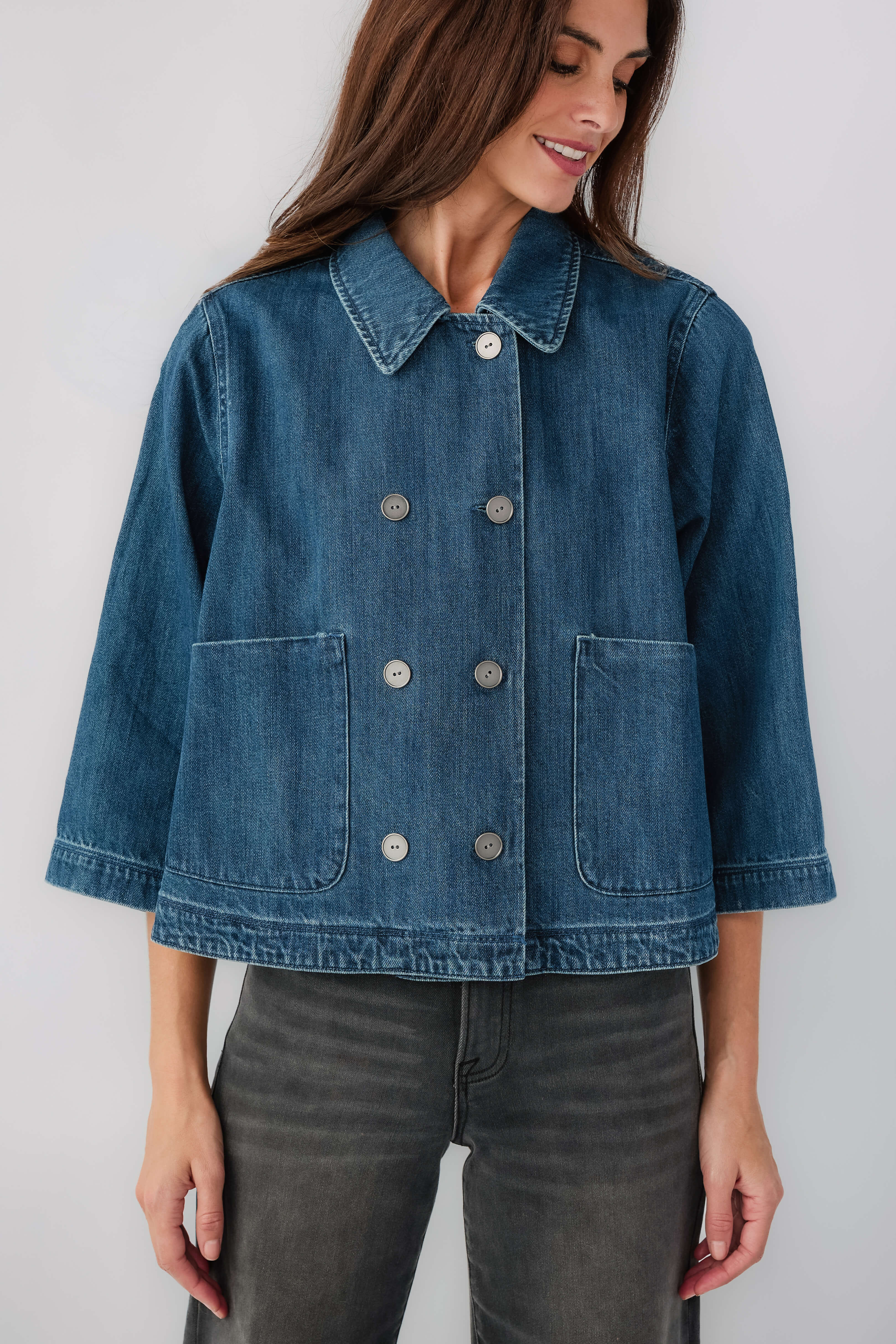 Risen Flowy Cropped Jacket | Social Threads