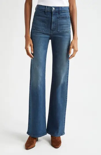 Veronica Beard Beverly Patch Pocket High Waist Skinny Flare Jeans | Nordstromrack | Nordstrom Rack