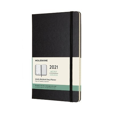 2021 Weekly Planner Large 12 Month Black - Moleskine | Target