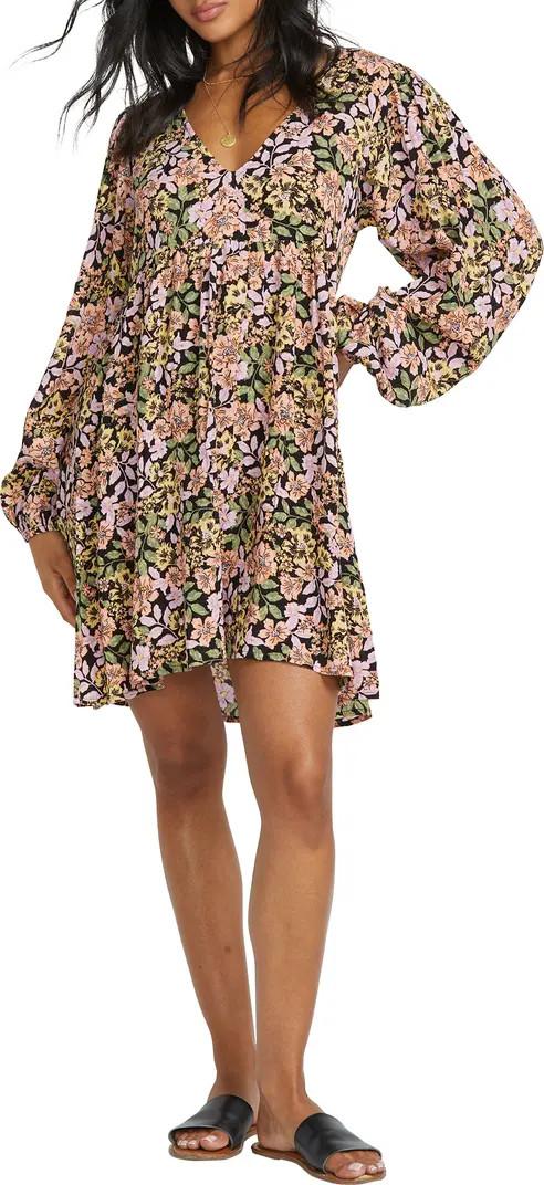 Billabong Easy Livin' Floral Long Sleeve High-Low Dress | Nordstrom | Nordstrom