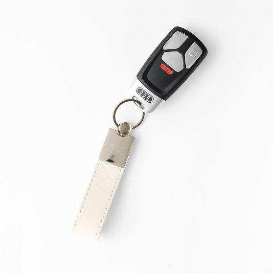 Leather and Silver Keychain | Mark and Graham
